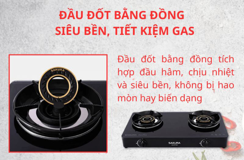 Bếp gas đôi Sakura SA-2377HG - Hàng chính hãng