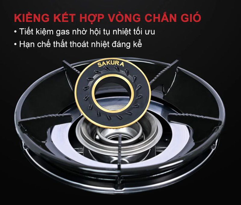Bếp gas đôi Sakura SA-892HG - Hàng chính hãng