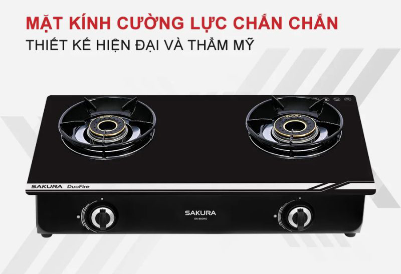 Bếp gas đôi Sakura SA-892HG - Hàng chính hãng
