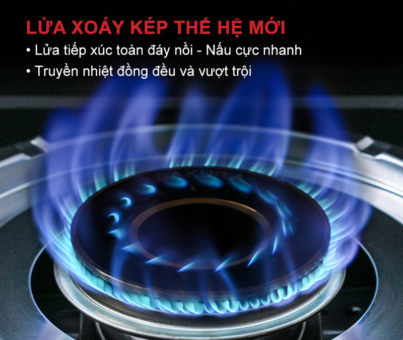 Bếp gas đôi Sakura SA-892HG - Hàng chính hãng