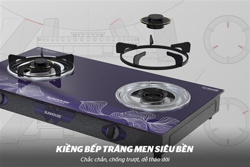 Bếp gas dương Sunhouse SHB3088SG - Hàng chính hãng
