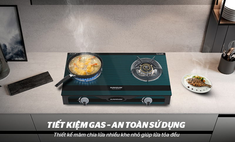 Bếp gas dương Sunhouse SHB3339SG - Hàng chính hãng