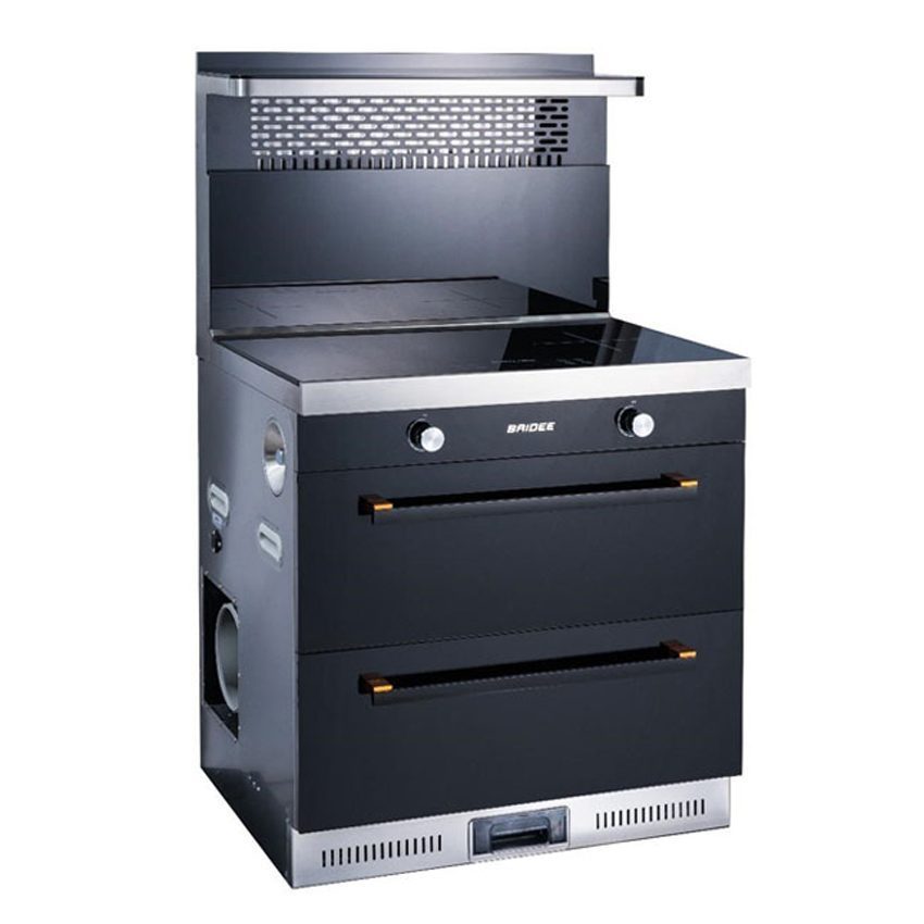 Bếp gas đôi tích hợp hút mùi Baidee F1-1