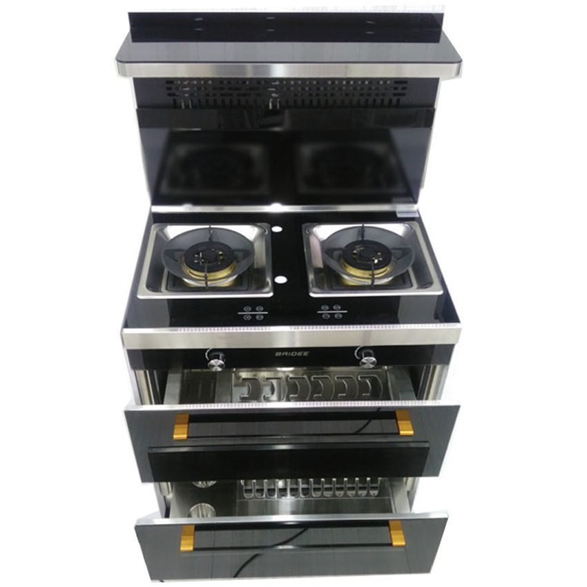 Thành phần của bếp gas đôi tích hợp hút mùi Baidee F1-1