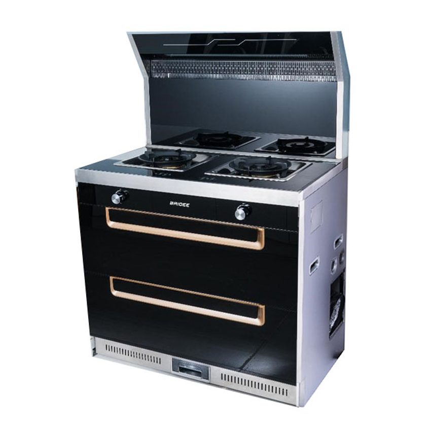 Bếp gas đôi tích hợp hút mùi Baidee K5-1