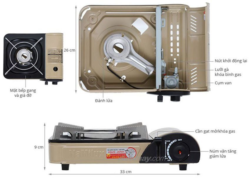 Chi tiết của bếp gas du lịch Namilux NA-161PS