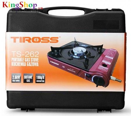 Bếp gas du lịch Tiross TS-262 - Dùng được bình gas lớn - Hàng chính hãng