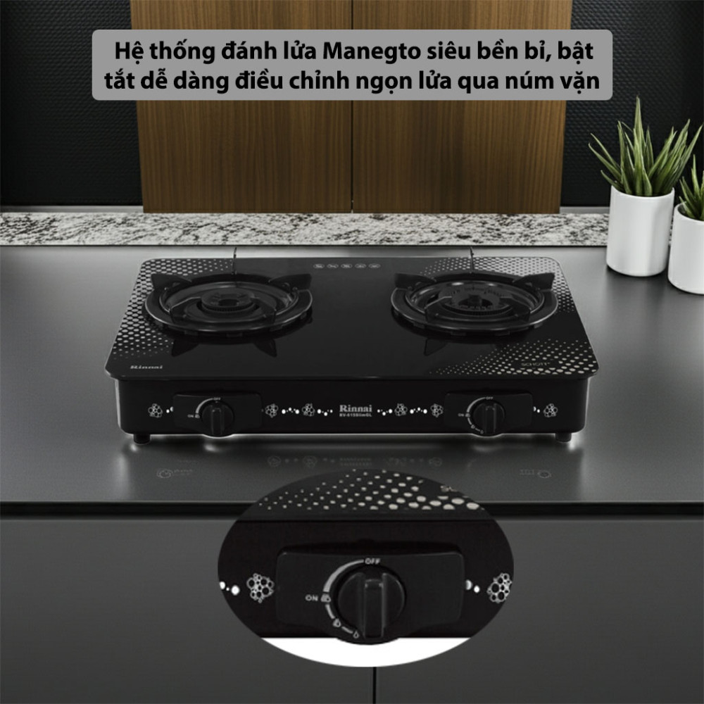 Bếp gas dương Rinnai RV-615Slim-SCH(VP) - Hàng chính hãng