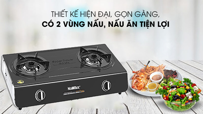 Bếp gas đôi dương Namilux DL2163APF - Hàng chính hãng
