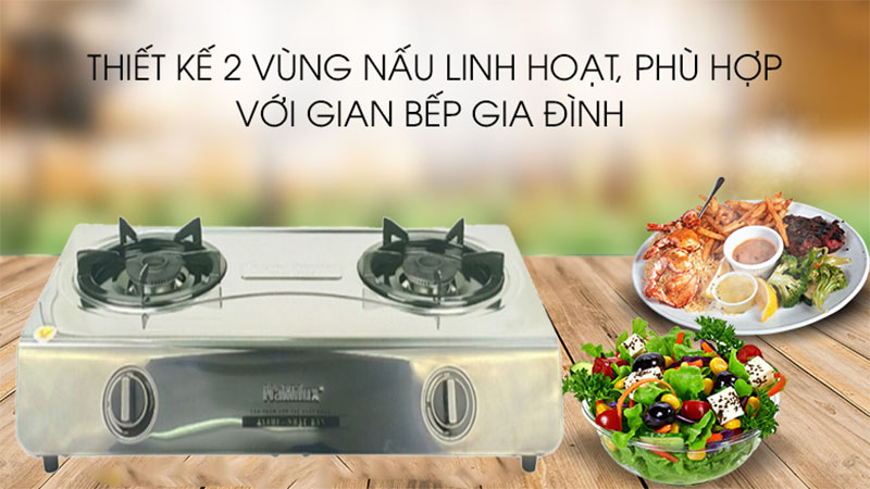 Bếp gas dương đôi Namilux DL2163APS - Hàng chính hãng