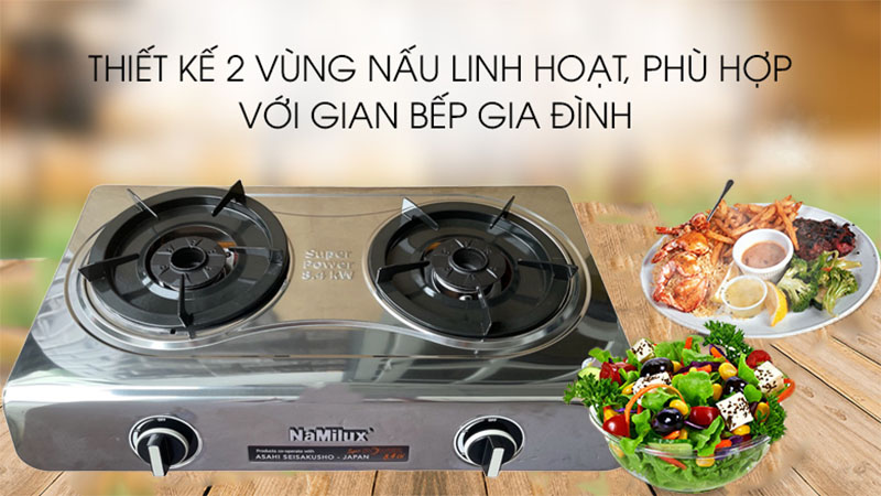 Bếp gas dương đôi Namilux DS2163APS - Hàng chính hãng