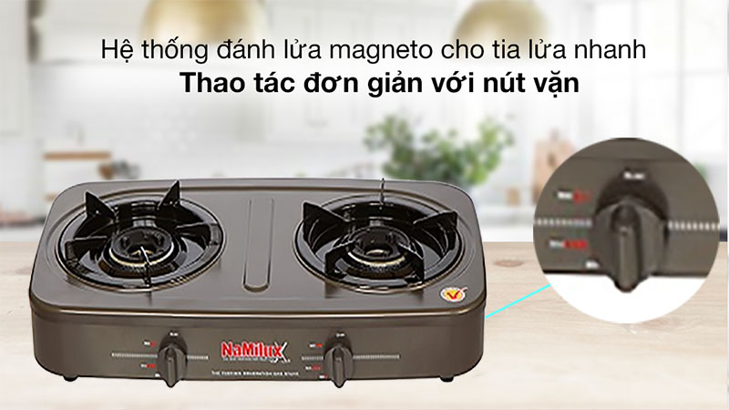 Bếp gas dương đôi Namilux NA-590FM - Hàng chính hãng