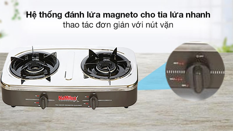Bếp gas dương đôi Namilux NA-590SM - Hàng chính hãng