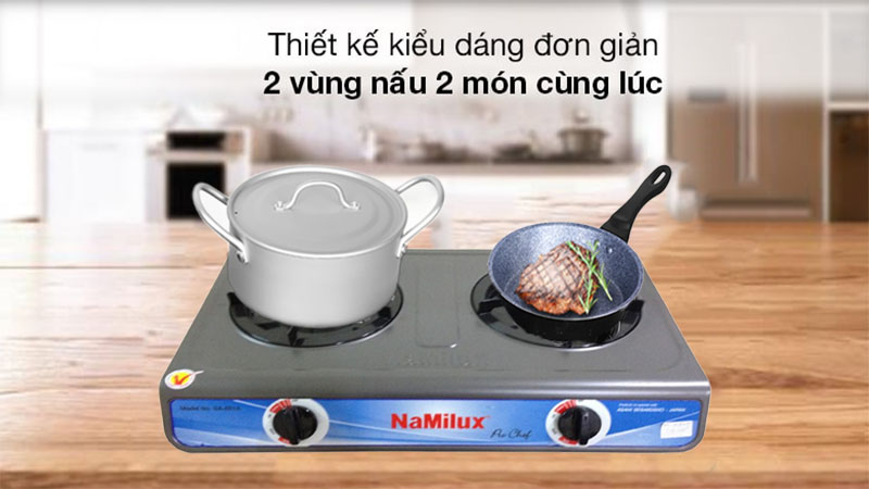 Bếp gas dương đôi Namilux NA-601AFM  - Hàng chính hãng