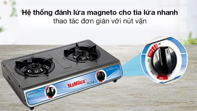 Bếp gas dương đôi Namilux NA-601AFM  - Hàng chính hãng
