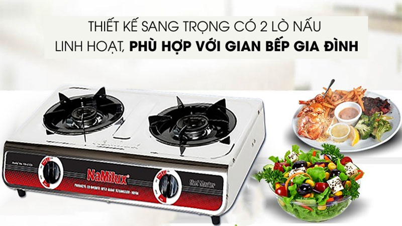 Bếp gas dương đôi Namilux NA-610ASM - Hàng chính hãng