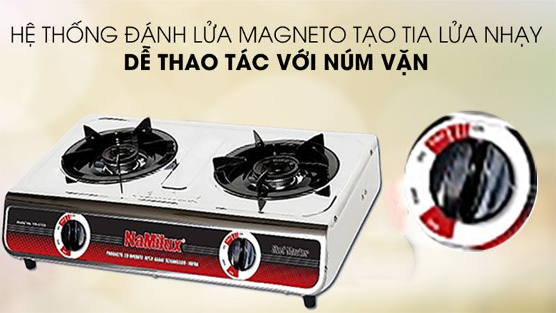 Bếp gas dương đôi Namilux NA-610ASM - Hàng chính hãng