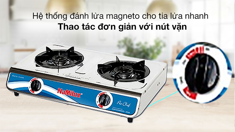 Bếp gas dương đôi Namilux NA-619ASM - Hàng chính hãng