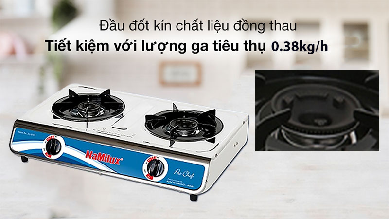 Bếp gas dương đôi Namilux NA-619ASM - Hàng chính hãng