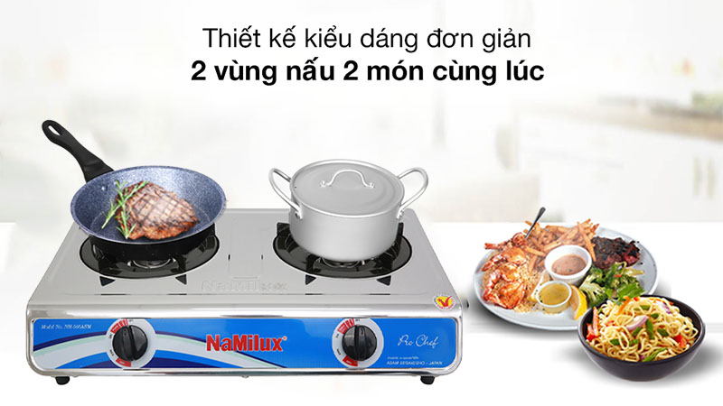 Bếp gas dương đôi Namilux NA-619ASM - Hàng chính hãng