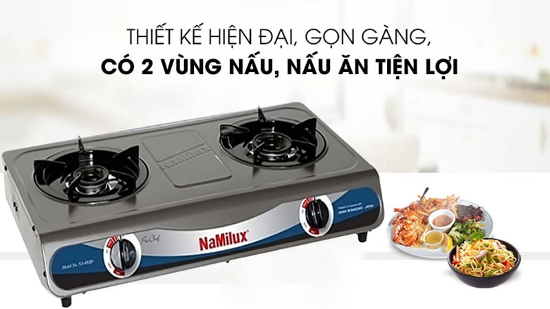 Bếp gas dương đôi Namilux NA-682DFM - Hàng chính hãng