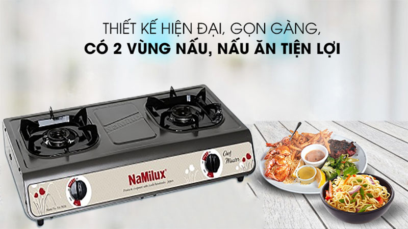 Thiết kế của Bếp gas dương đôi Namilux NA-703AFM