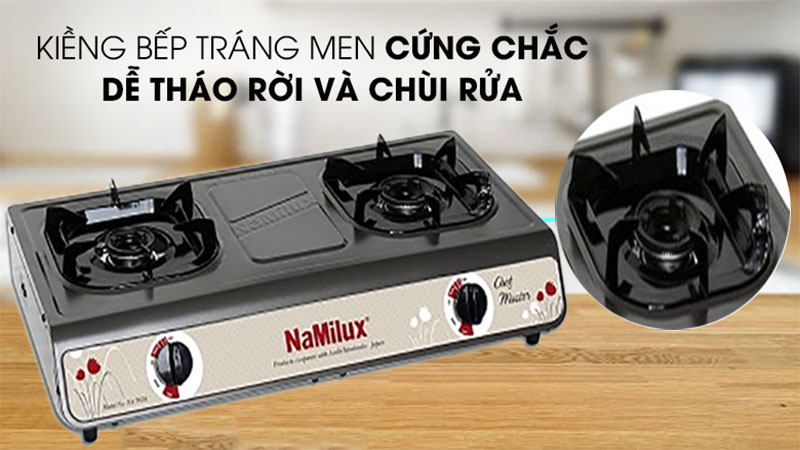 Thiết kế kiềng của Bếp gas dương đôi Namilux NA-703AFM