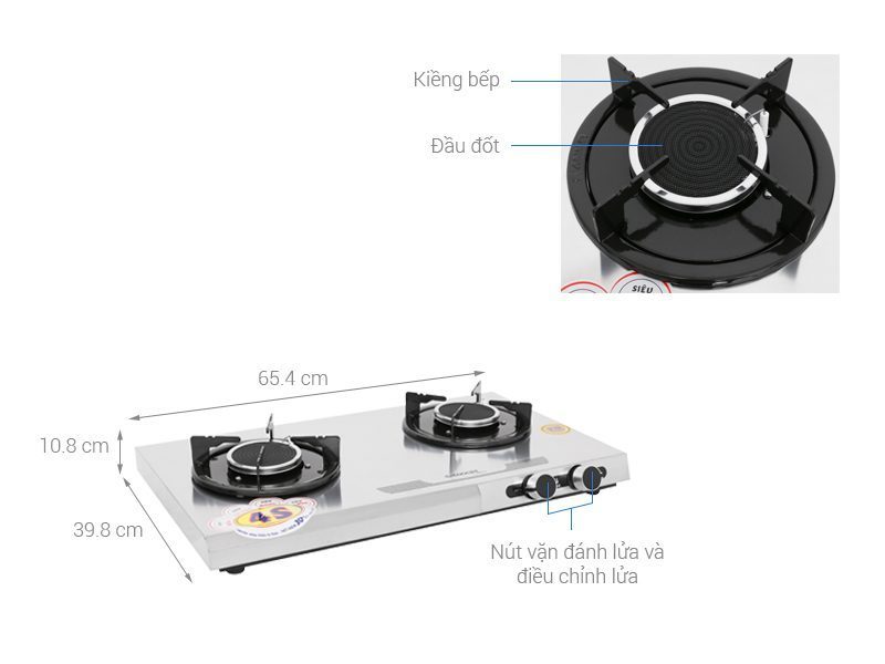 Bếp gas dương đôi hồng ngoại Sanko G-Cooker 7FS - Hàng chính hãng
