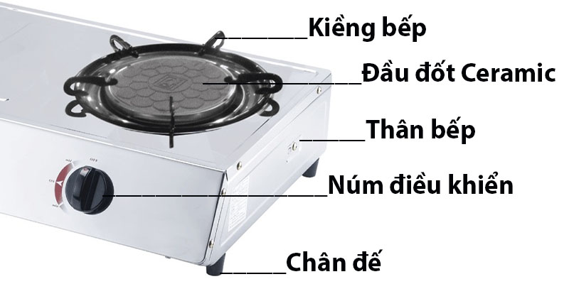 Bếp gas dương hồng ngoại Lucky Flame AT-102SI - Hàng chính hãng