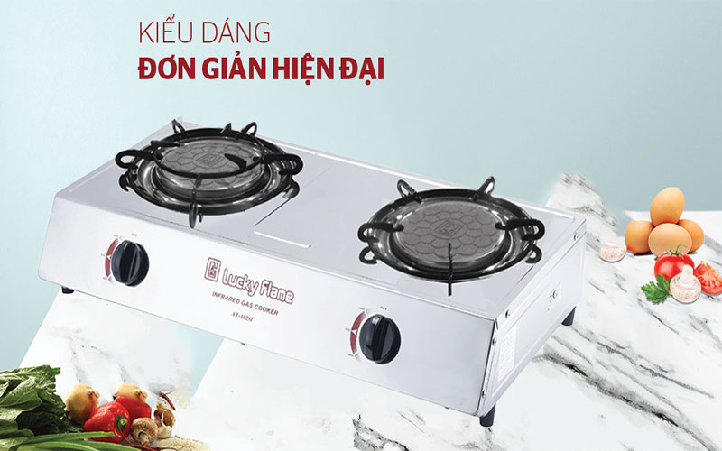 Bếp gas dương hồng ngoại Lucky Flame AT-102SI - Hàng chính hãng