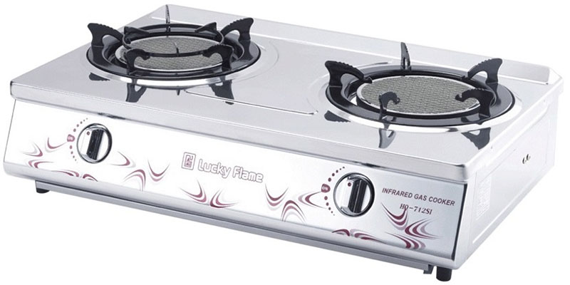 Bếp gas dương hồng ngoại Lucky Flame HQ-712SI - Hàng chính hãng