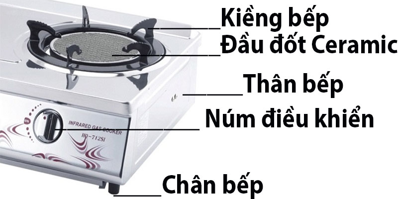 Bếp gas dương hồng ngoại Lucky Flame HQ-712SI - Hàng chính hãng