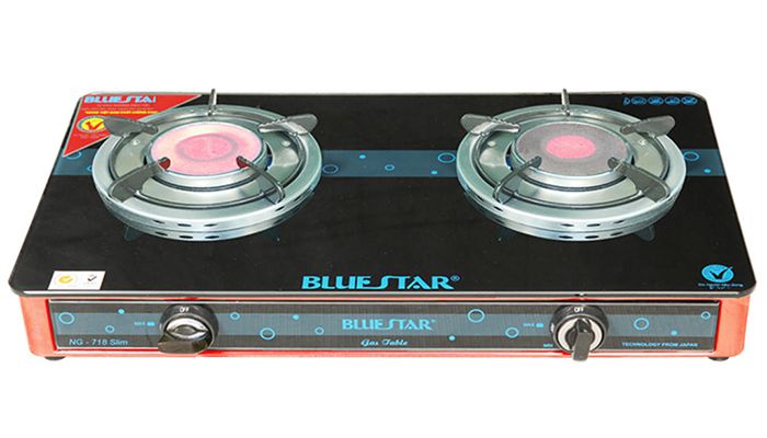 Bếp gas đôi hồng ngoại Bluestar NG-718C Slim - Hàng chính hãng