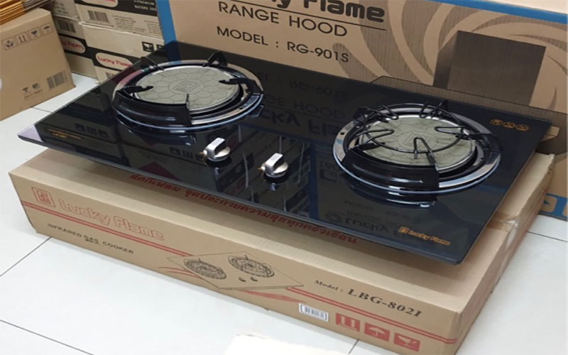 Bếp hồng ngoại đôi Lucky Flame LBG-802I - Hàng chính hãng