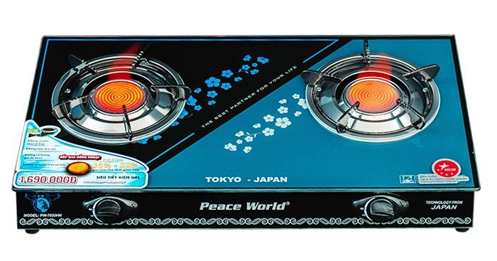 Bếp gas hồng ngoại Peace World PW-7650HN - Hàng chính hãng