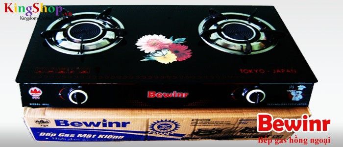 Bếp gas hồng ngoại Bewinr BW-680i điếu gang - Siêu tiết kiệm gas - Hàng chính hãng