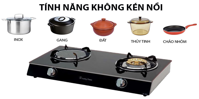 Bếp gas kết hợp hồng ngoại Lucky Flame AG-2102S - Hàng chính hãng