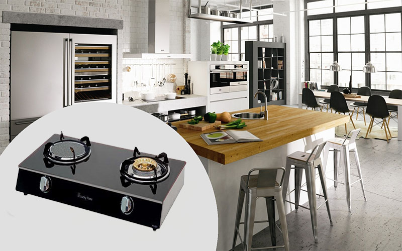 Bếp gas kết hợp hồng ngoại Lucky Flame AG-2102S - Hàng chính hãng
