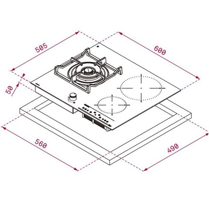Bếp gas kết hợp từ Teka HOB IG 620 1G AI AL DR CI - Hàng chính hãng