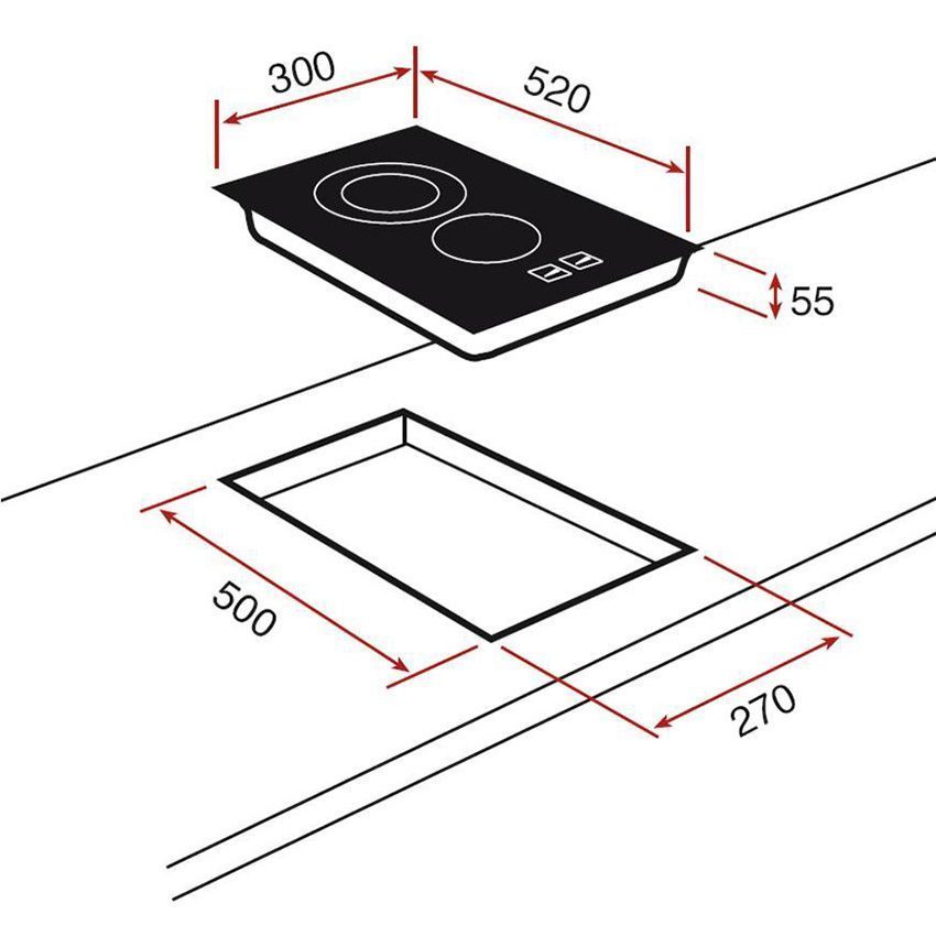 Bếp gas mặt kiếng domino Teka HOB VT.2 1G AI AL TR CI BUT E1 - Hàng chính hãng