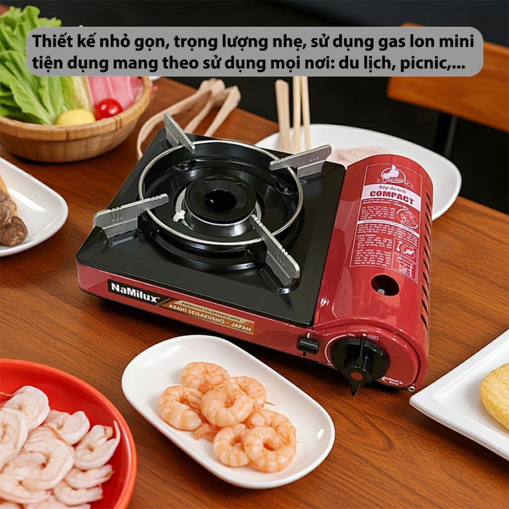 Bếp gas mini NaMilux PM1811PF - Hàng chính hãng