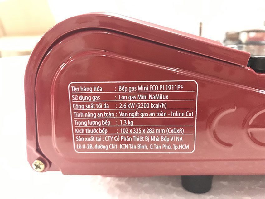 Bếp gas mini Namilux PL1911PF - Hàng chính hãng