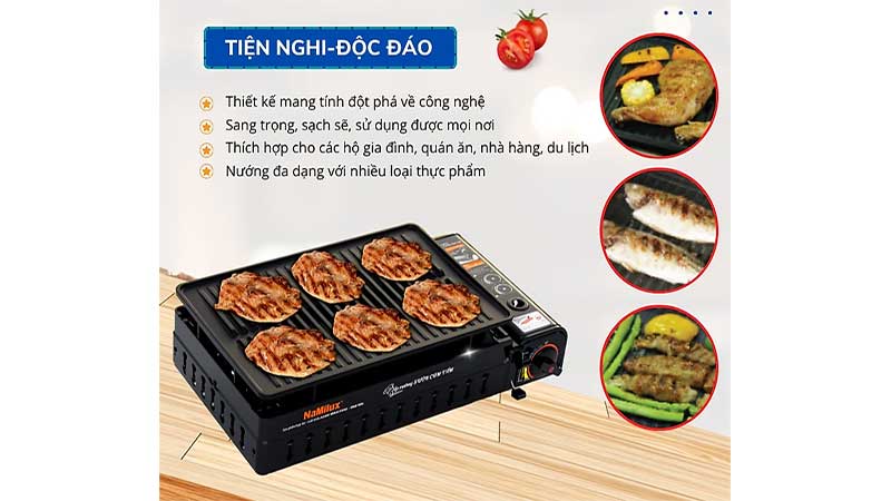 Bếp nướng tích nhiệt Namilux GM3053PF - Hàng chính hãng