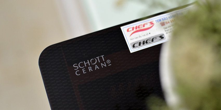 Chất liệu mặt kính bếp hỗn hợp ba Chef's EH-MIX534