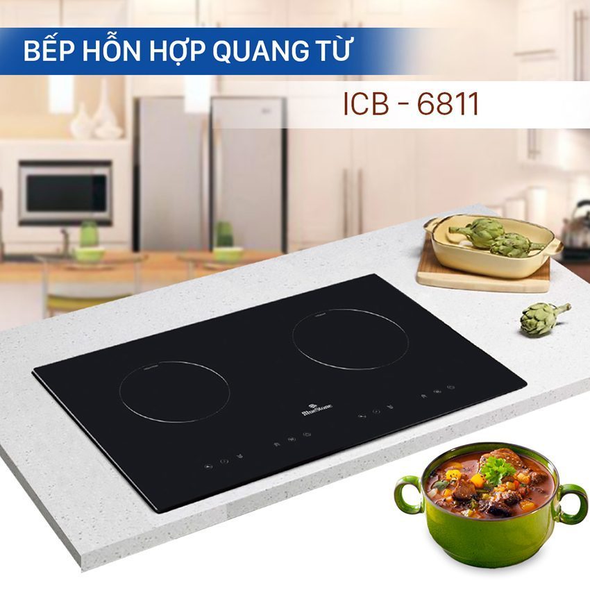 Bếp hỗn hợp điện từ BlueStone ICB-6811 - Hàng chính hãng