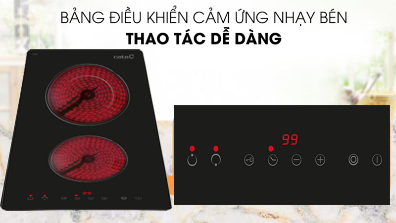Bếp hồng ngoại Domino Cata TD 3002 BK - Hàng chính hãng