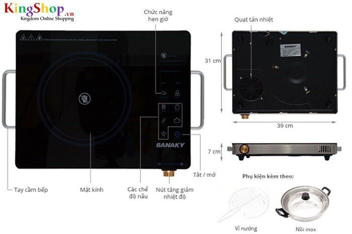 Bếp hồng ngoại Sanaky AT-2524HGN - Hàng chính hãng