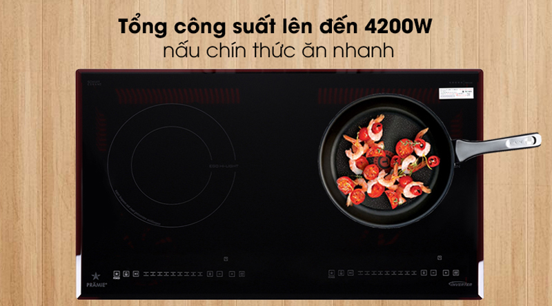 Bếp hồng ngoại điện từ Pramie PRMY-2105 - Hàng chính hãng