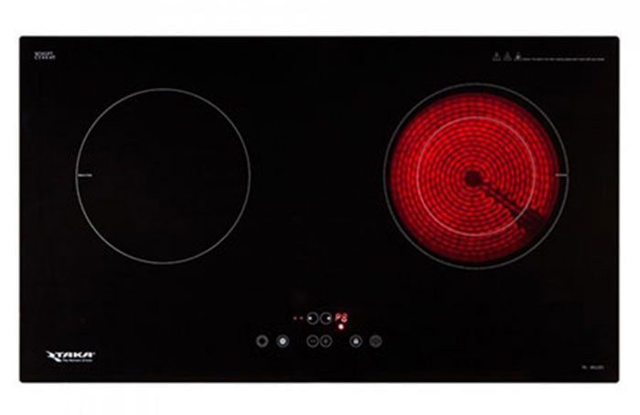 Bếp đôi hồng ngoại - điện từ Taka TK-IR02B1 - Hàng chính hãng