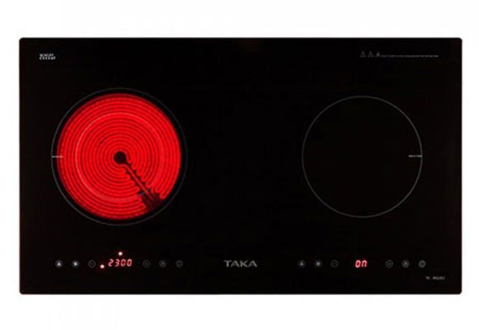 Bếp đôi hồng ngoại - điện từ Taka TK-IR02B2 - Hàng chính hãng